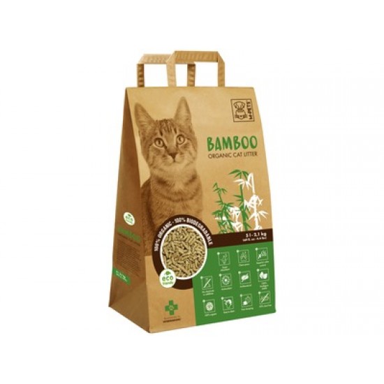 Asternut igienic din bambus pentru pisici M-PETS BAMBOO, 5L