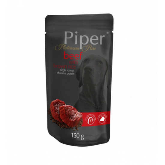 Hrana umeda Piper Platinum Pure, Vita si Orez brun 150 g