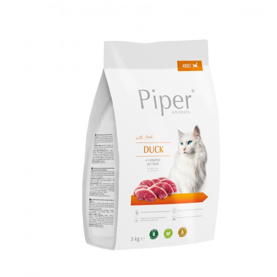 Hrana uscata pentru pisici Piper Adult, rata, 3kg
