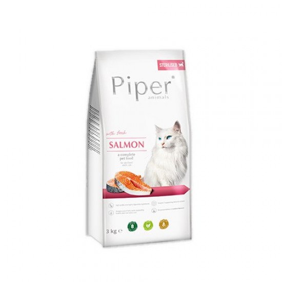 Hrana uscata pentru pisici Piper Adult, carne de somon, 3kg