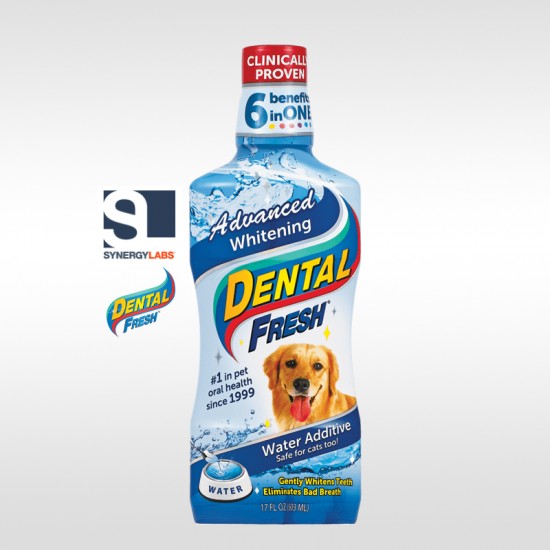 Dental Fresh ADVANCED WHITENING pentru caini, Synergy Labs, 237 ml