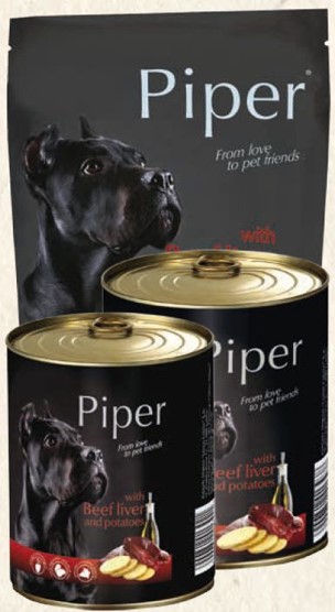 Hrana umeda pentru caini Piper Adult, Ficat de Vita si Cartofi, 500 g imagine